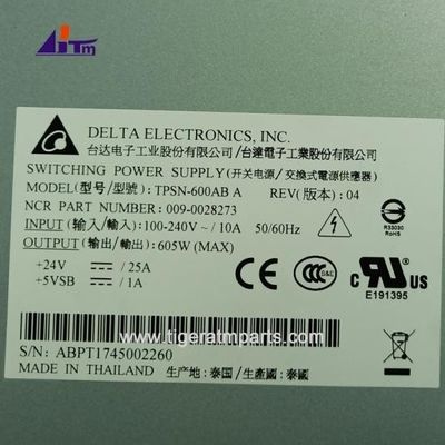 ATM 기계 부품 NCR 셀프서브 6683 6687 BRM 전환 전원 공급 605W + 24V 009-0028273